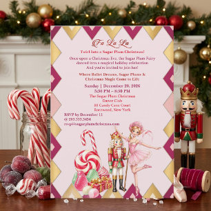 Nutcracker & Sugar Plum Fairy Christmas Fa La La Invitation