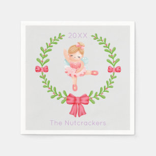Nutcracker Sugar Plum Fairy Christmas Napkin