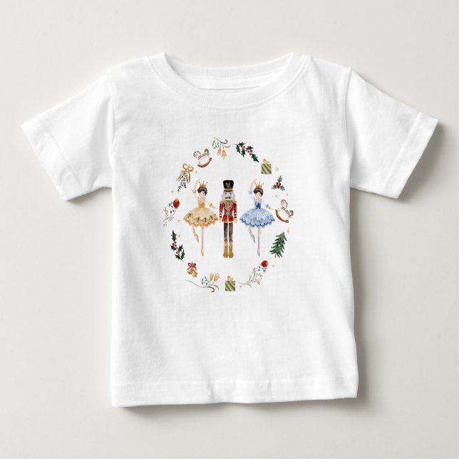 Nutcracker sugar plum fairy winter birthday baby T-Shirt (Front)