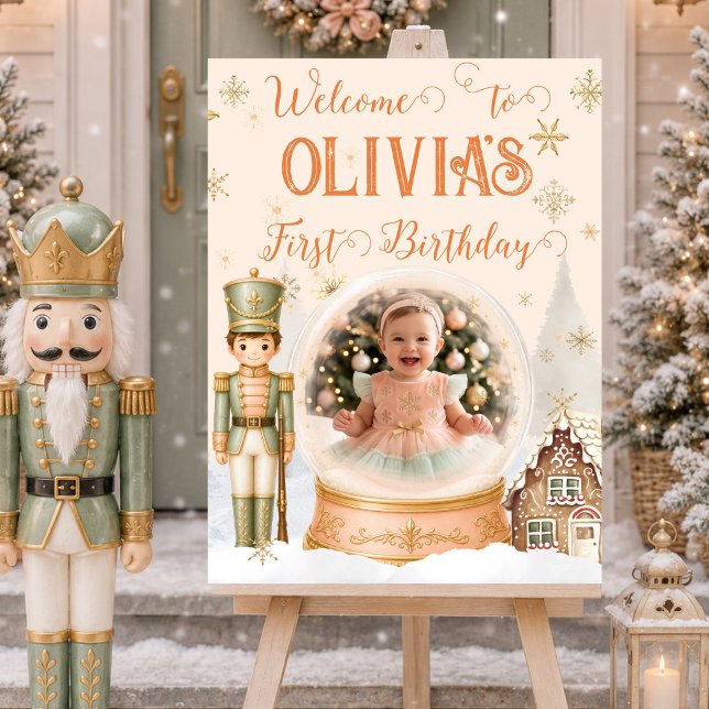 Nutcracker Sugar Plum Photo Globe Welcome Sign (Photo Nutcracker Sugar Plum Welcome Sign)