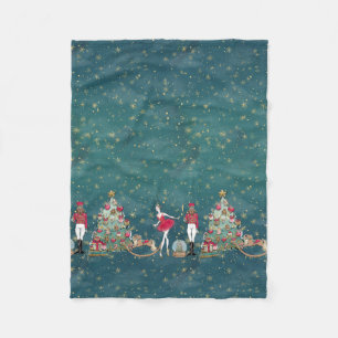 Nutcracker Suite Ballerina Fairy Soldier Fleece Blanket