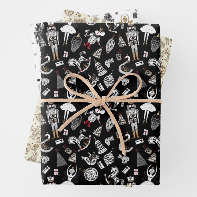   Nutcracker Suite Trio Christmas Wrapping Paper  (In situ)