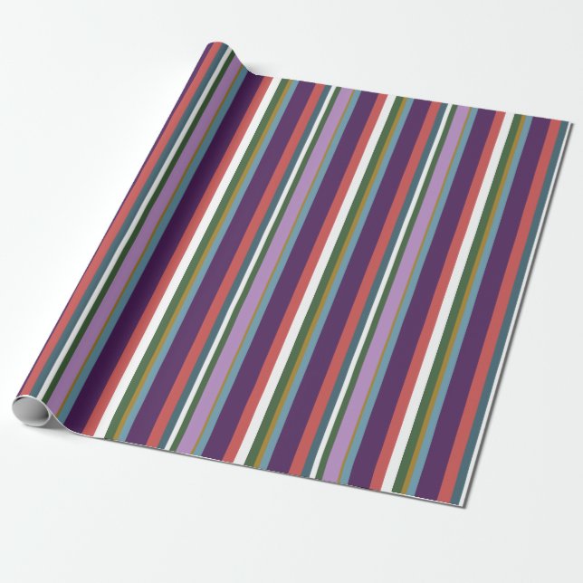 Nutcracker Sweet Stripe  Wrapping Paper (Unrolled)