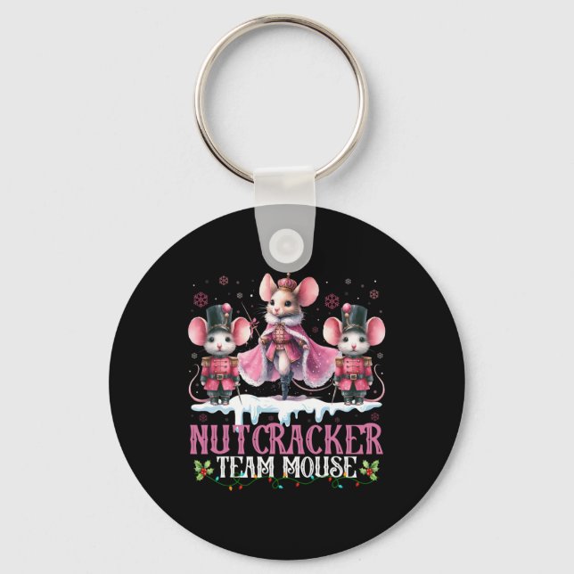 Nutcracker Team Mouse Christmas Dance Llet Merry C Key Ring (Front)