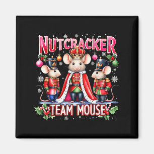 Nutcracker Team Mouse Cute Christmas Design Magnet