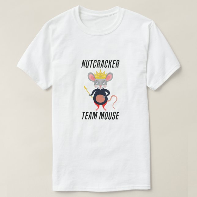 Nutcracker Team Mouse, funny Christmas Nutcracker T-Shirt (Design Front)