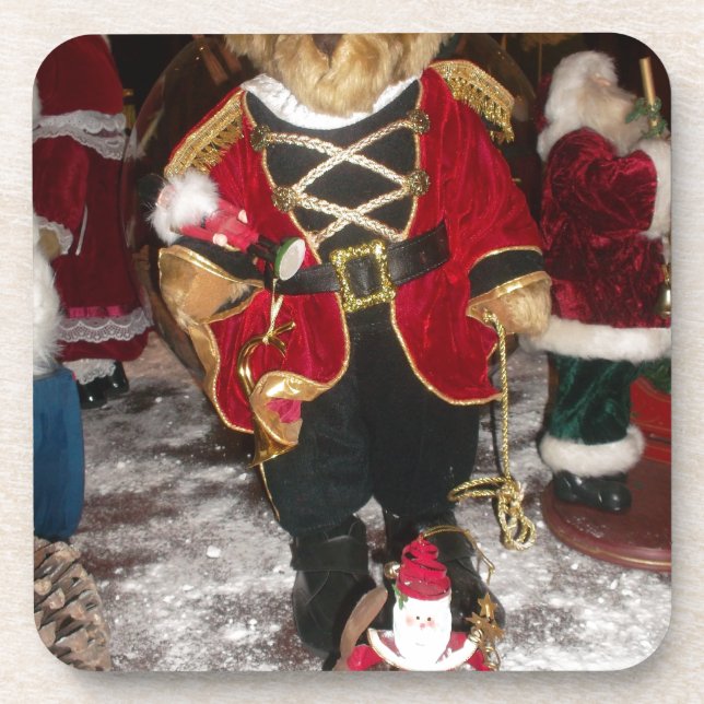 Nutcracker Teddy Bear Christmas Collection Coaster (Front)