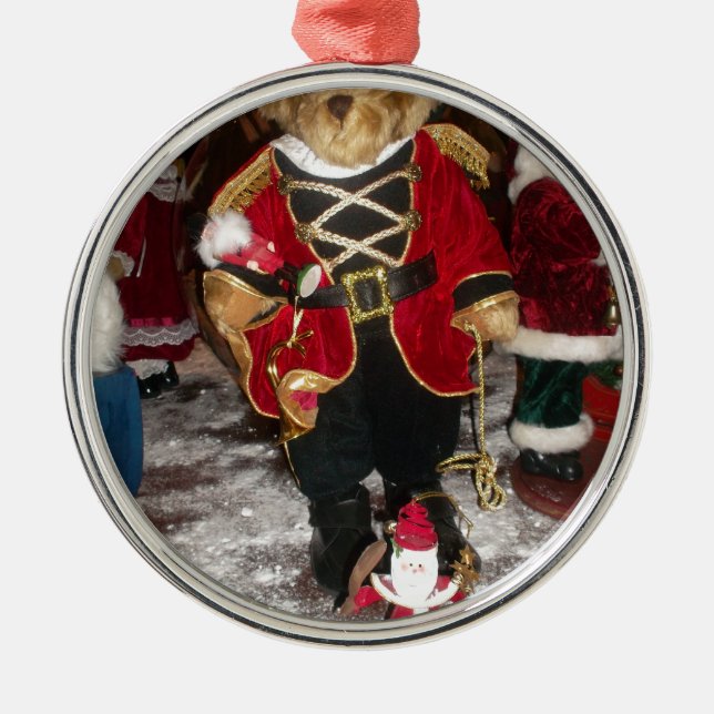 Nutcracker Teddy Bear Christmas Collection Metal Tree Decoration (Front)