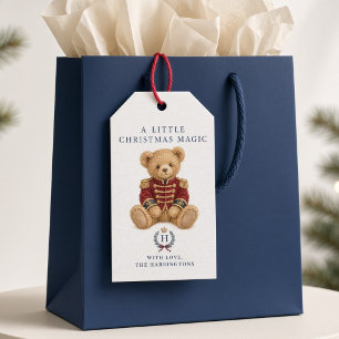 Nutcracker Teddy Bear Personalised Christmas Gift Tags