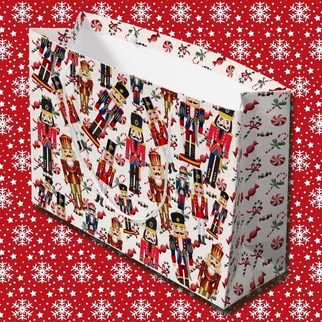 Nutcracker Toss Christmas Peppermint Candy  Large Gift Bag (Creator Uploaded)