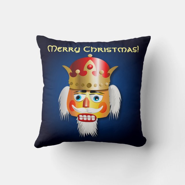 Nutcracker Toy King Throw Pillow (Back)