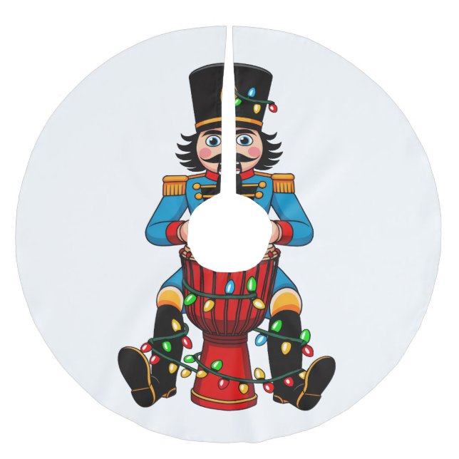 Nutcracker Toy Soldier Goblet Drum Percussion   Brushed Polyester Tree Skirt (Front)