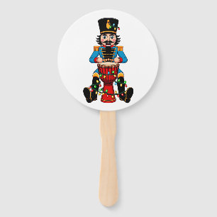 Nutcracker Toy Soldier Goblet Drum Percussion   Hand Fan