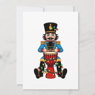 Nutcracker Toy Soldier Goblet Drum Percussion Thank You Card