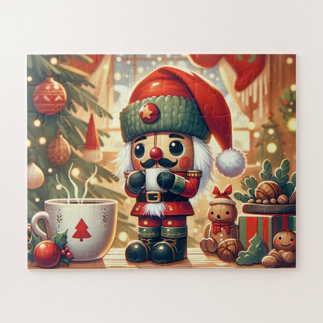 Nutcracker, toys and hot chocolate  jigsaw puzzle (Horizontal)