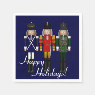 Nutcracker Trio-Blue-PAPER PARTY NAPKINS