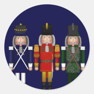 Nutcracker Trio, Blue-ROUND STICKERS