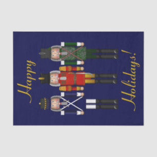 Nutcracker Trio-Blue-Tissue Wrapping Paper