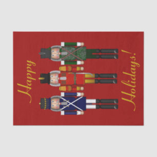 Nutcracker Trio-Red-Tissue Wrapping Paper