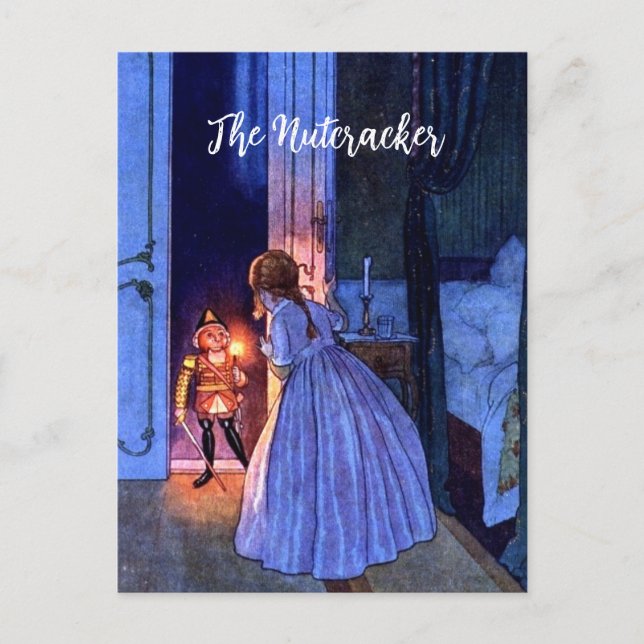 Nutcracker Vintage Art Nouveau Book Illustration Postcard (Front)