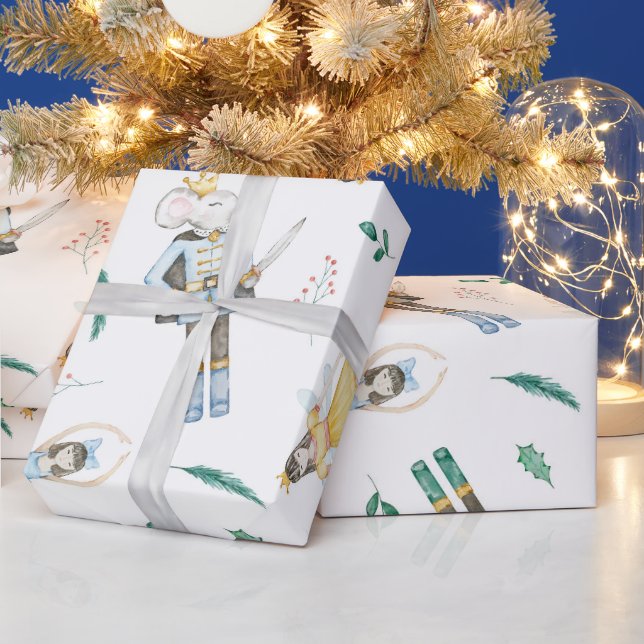 Nutcracker Watercolor Wrapping Paper (Holidays)