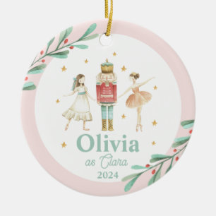 Nutcracker Winter Ballet Christmas Ceramic Ornament