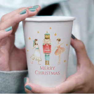 Nutcracker Winter Ballet Christmas Paper Cups