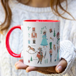 Nutcracker | Winter Holiday Christmas | Mug<br><div class="desc">Caroline Bonne Muller ©2018  All Rights Reserved
Hand painted artwork made by me with love!
Feel free to change or add text.</div>
