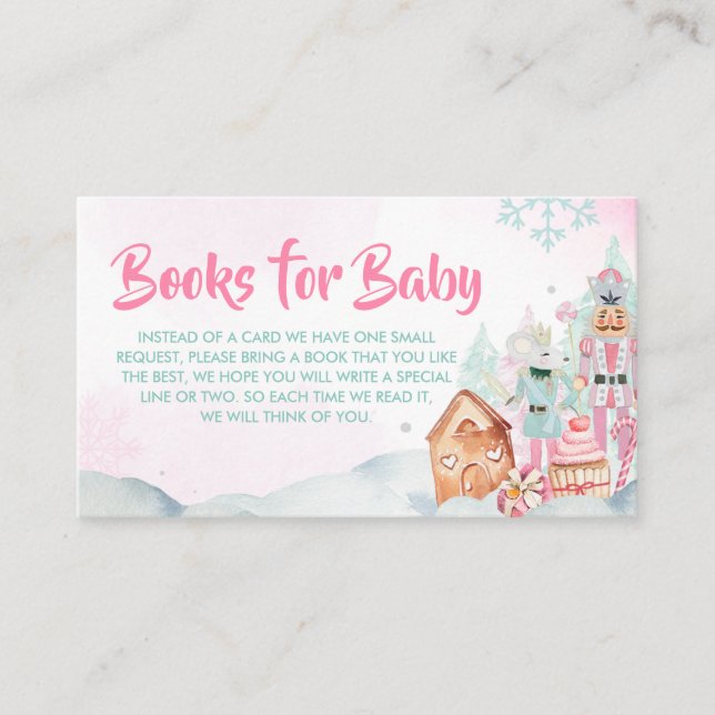 Nutcracker Winter Snowflakes Books for Baby Enclosure Card (Front)