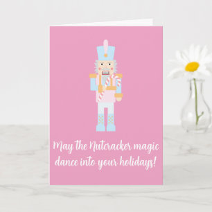 Nutcracker with a Candy Cane with Greeting Card
