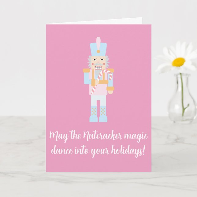 Nutcracker with a Candy Cane with Greeting Card (Small Plant)