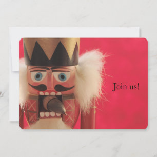 Nutcracker with acorn Christmas party Invitation