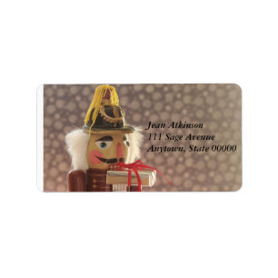 Nutcracker with silver gift label