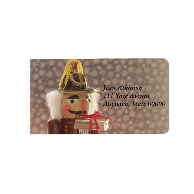 Nutcracker with silver gift label (Front)