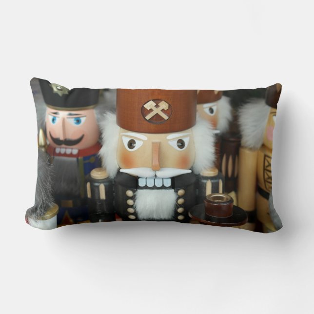 Nutcrackers Christmas Holiday Xmas Design Lumbar Cushion (Front)