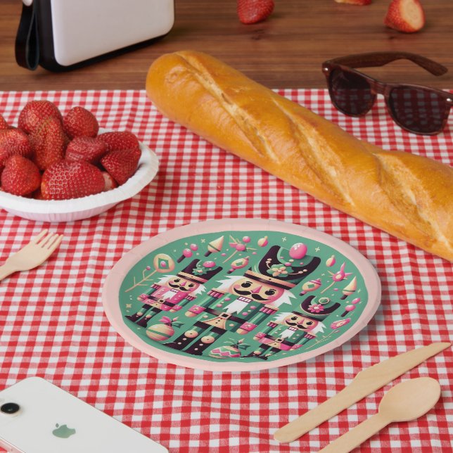 Nutcrackers Christmas Plate (Picnic)