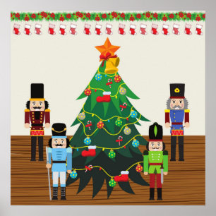 Nutcrackers Christmas Poster
