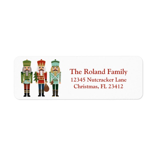 Nutcrackers Classic Christmas return address Label (Front)