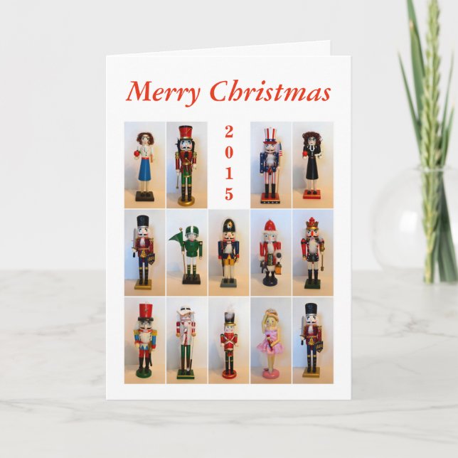 Nutcrackers Collage Holiday Card (Front)