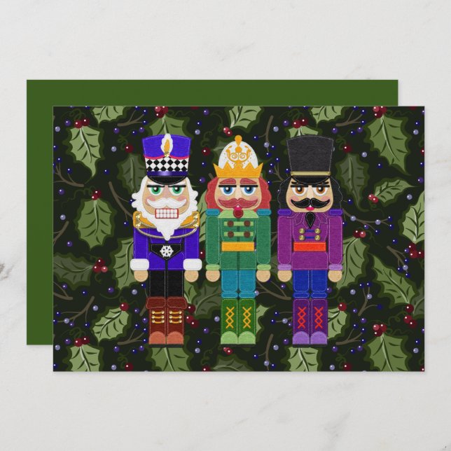 Nutcrackers Felt Style Merry Christmas (Front/Back)