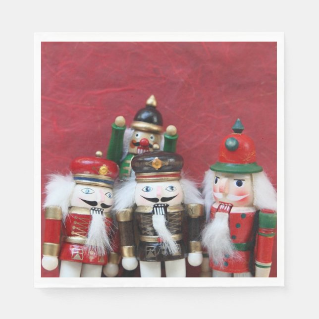 Nutcrackers group on red napkin (Front)