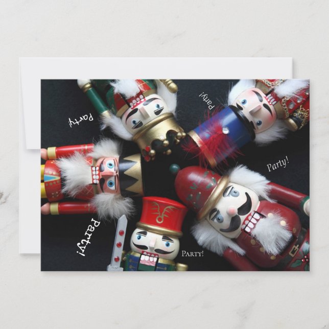 Nutcrackers heads together invitation (Front)