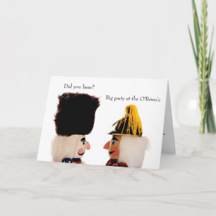 Nutcrackers in profile Christmas party Invitation