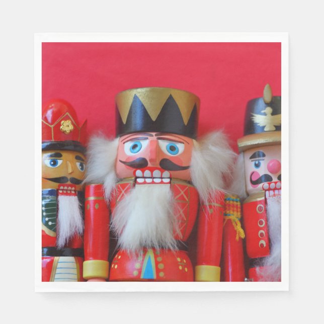 Nutcrackers in red uniforms napkin (Front)