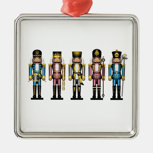 Nutcrackers in Transgender Colours Metal Tree Decoration (Front)