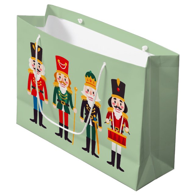 Nutcrackers Large Gift Bag (Front Angled)