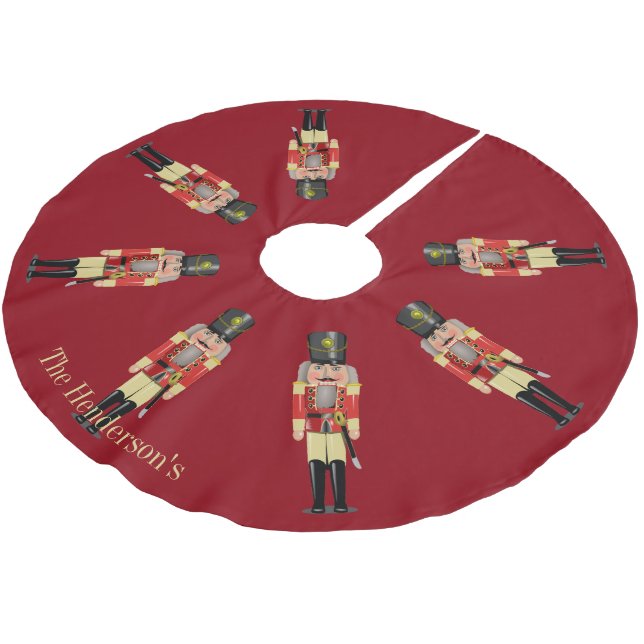 Nutcrackers Personalised Brushed Polyester Tree Skirt (Angled)