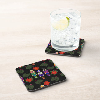 Nutcrackers Soldiers Faux Felt Style Whimsical Coaster