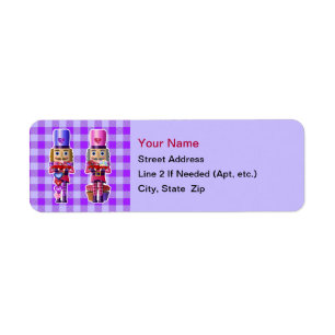 Nutcrackers w/ Red Truck Valentine Address Labels
