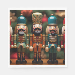 Nutcrackers with happy faces napkin